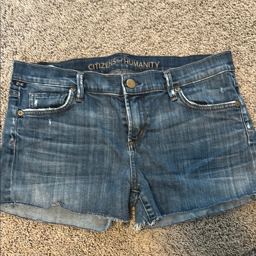 Citizens Of Humanity Blue Jean Shorts Classic Cut-Off Style